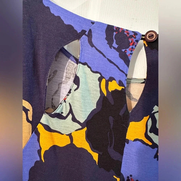 Anthropologie VANESSA VIRGINIA SILK BLEND Sheath A line Floral Dress MD Pockets - Picture 5 of 15